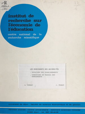 cover image of Les enseignants des universités